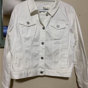 Mudd White Jean Jacket Juniors Size Large